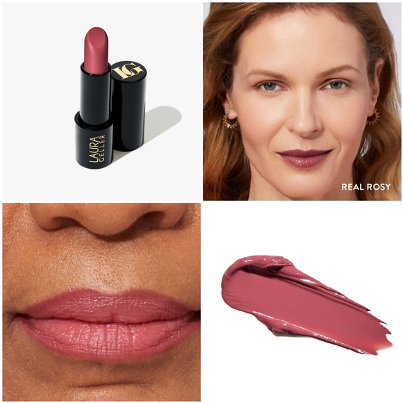 🦋 Laura Geller Modern Classic Cream Lipstick (in Real Rosy) - Picture 3 of 12